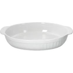 Arte Regal Auflaufform Nr. 01 weiß oval mit Henkel groß - 03845