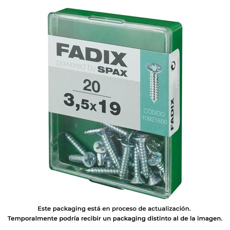 Fadix Box m 20 Stück. cp Zinkblech Gewindeschraube 3,5x19mm (20 Stk., 19 mm) (49413581)