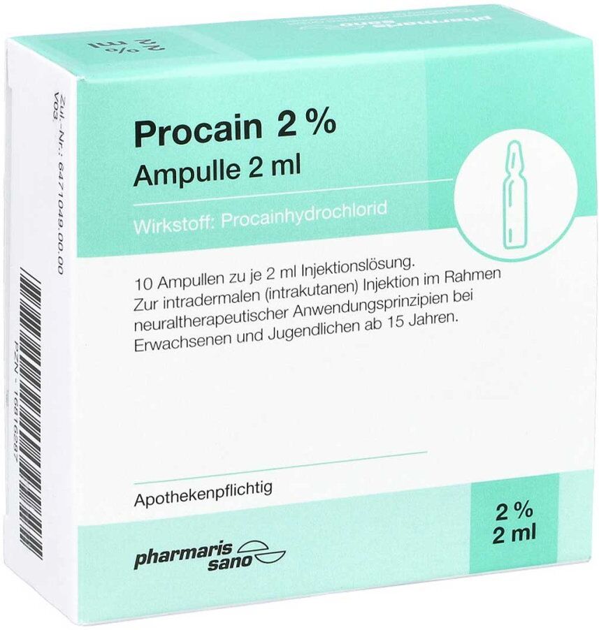 Procain Pharmarissano 2% iniecto -lsg.ampullen 2 Ml