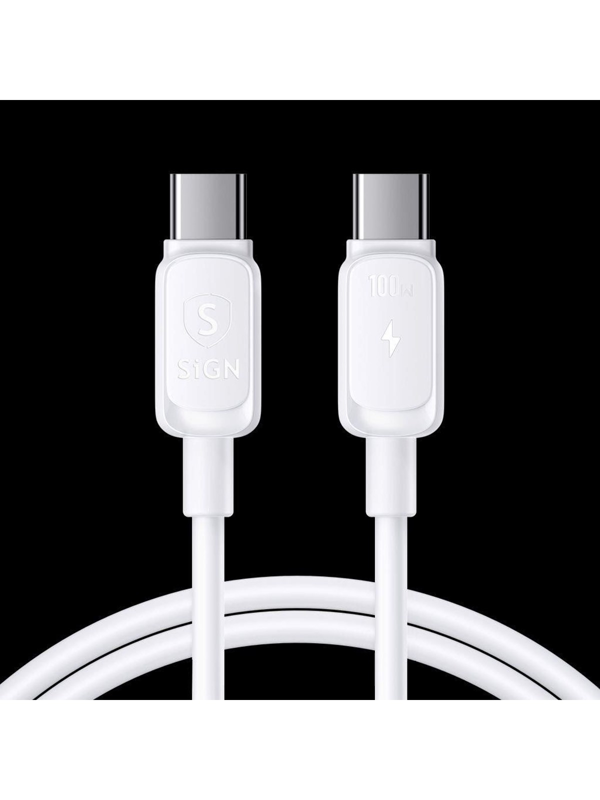SiGN 100W USB-C to USB-C Cable - 2 meters - White | Fast Charging