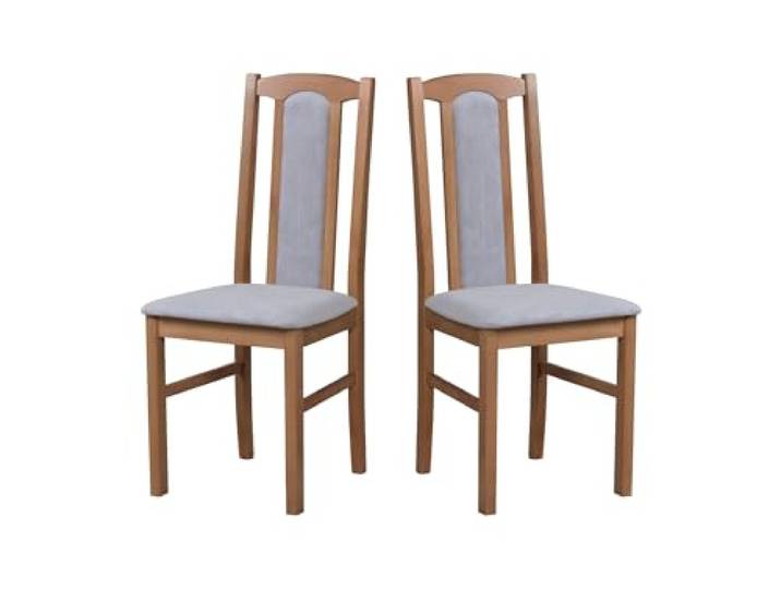 LeafDesign Esszimmerstühle 2er Set, Massivholz, Gepolstert, Hell Nussbaum Küchenstühle, Esstischstühle und Essstühle für Wohnzimmer, Restaurant, Café, Hotel und Gastronomie – hoher Sitzkomfort