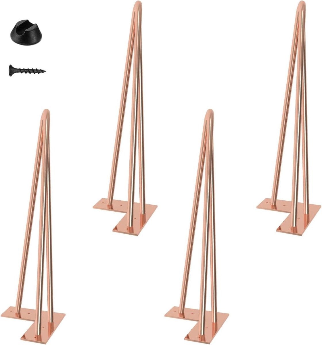 Set van 4 Tafelpoten Zwart - Meubelonderstel voor Industriële Meubels