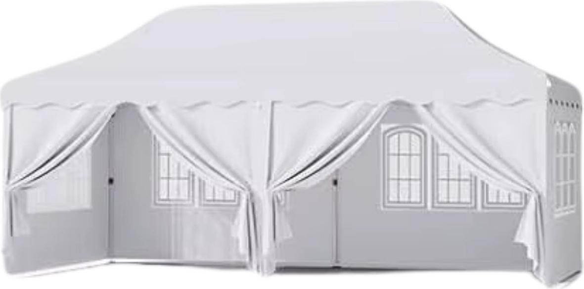 Bolt Edge Faltpavillon 3x6 m - Partyzelt mit 6 Seitenwänden - Wasserdicht - UV50+ Sonnenschutz - Gartenpavillon Weiß