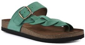 Women's Crawford Sandal by White Mountain in Green Suede (Size 11 M)