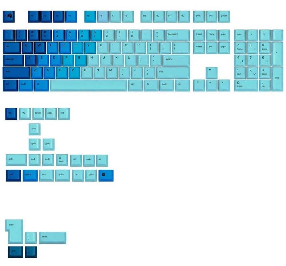 Glorious PC Gaming Race GPBT Gaming Toetsenbord met Gradiëntkleurige PBT-toetsen, ANSI Amerikaanse Lay-out