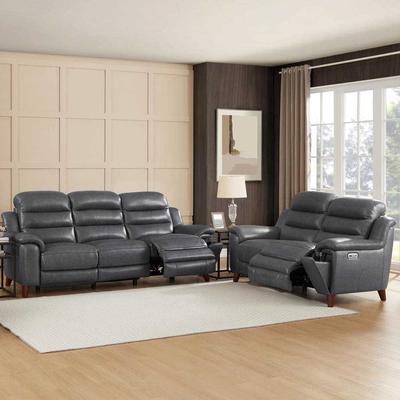 Hydeline USA Hydeline Dream Top Grain Leather Power Headrest Zero Gravity Reclining Sofa and Loveseat Set