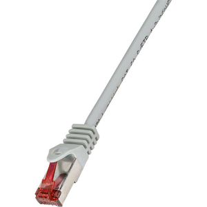 LogiLink Netzwerkkabel PrimeLine, CQ2042S, grau, Cat 6, 250MHz, 1Gbit/s, S/FTP, RJ45 auf RJ45, 1,5m