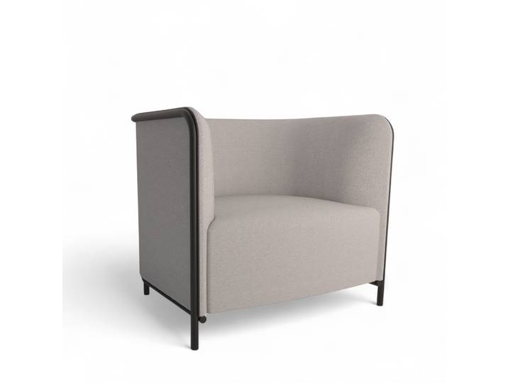 Sessel Lounge Sofa Gaber Place 86.0 x 78.0 x 78.0 cm, Grau/Schwarz, Neu
