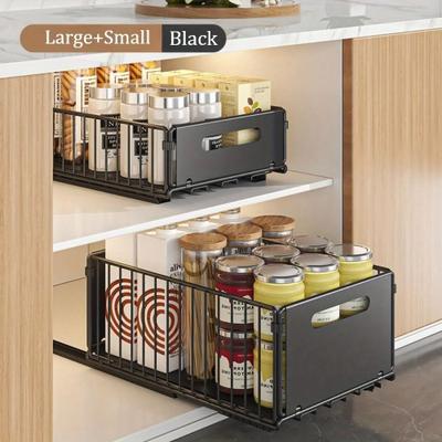 Inspired Finds Double Layer Drawer Basket Organizer For Bottles And Tall Items high And Short