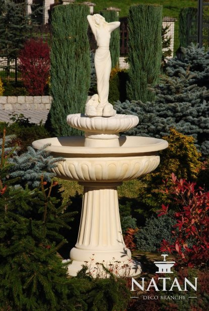 Zierbrunnen Springbrunnen 174cm Skulptur Brunnen Deko Garten Fontaine Teich