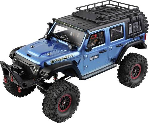 WL Toy Blau (metallic) Brushed 1:10 RC Modellauto Elektro Crawler Allradantrieb (4WD) RtR 2,4GHz Inkl. Akku und Ladegerät