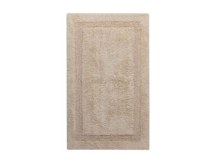 Tapis de bain beige en coton 80x150