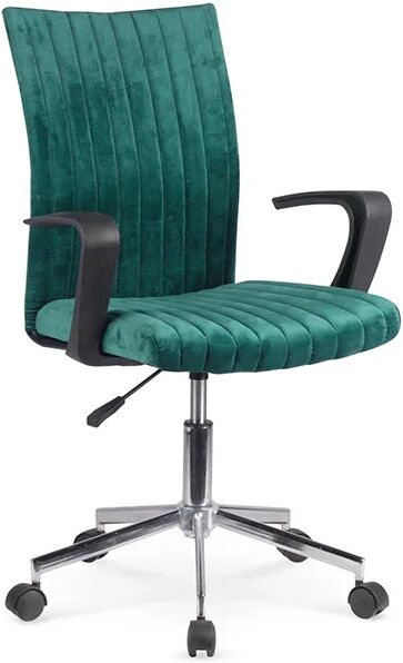 garneroarredamenti Sedia da ufficio girevole in tessuto verde scuro Muffin
