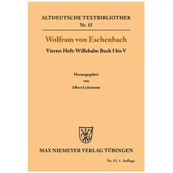 Willehalm Buch I bis V, Sprachbücher von Wolfram von Eschenbach