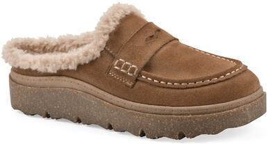 Women's Vayva Platform Clog by White Mountain in New Chestnut Suede (Size 7 1/2 M)