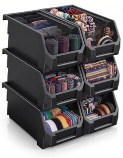 Sorbus Open Front Stackable Clothing Storage Bin – Closet & Wardrobe Organizer