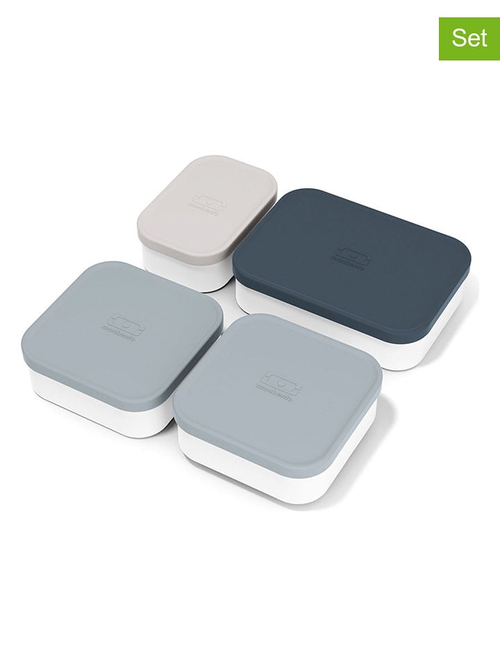 Monbento 4er-Set: Lunchbox-Behälter in Grau - onesize