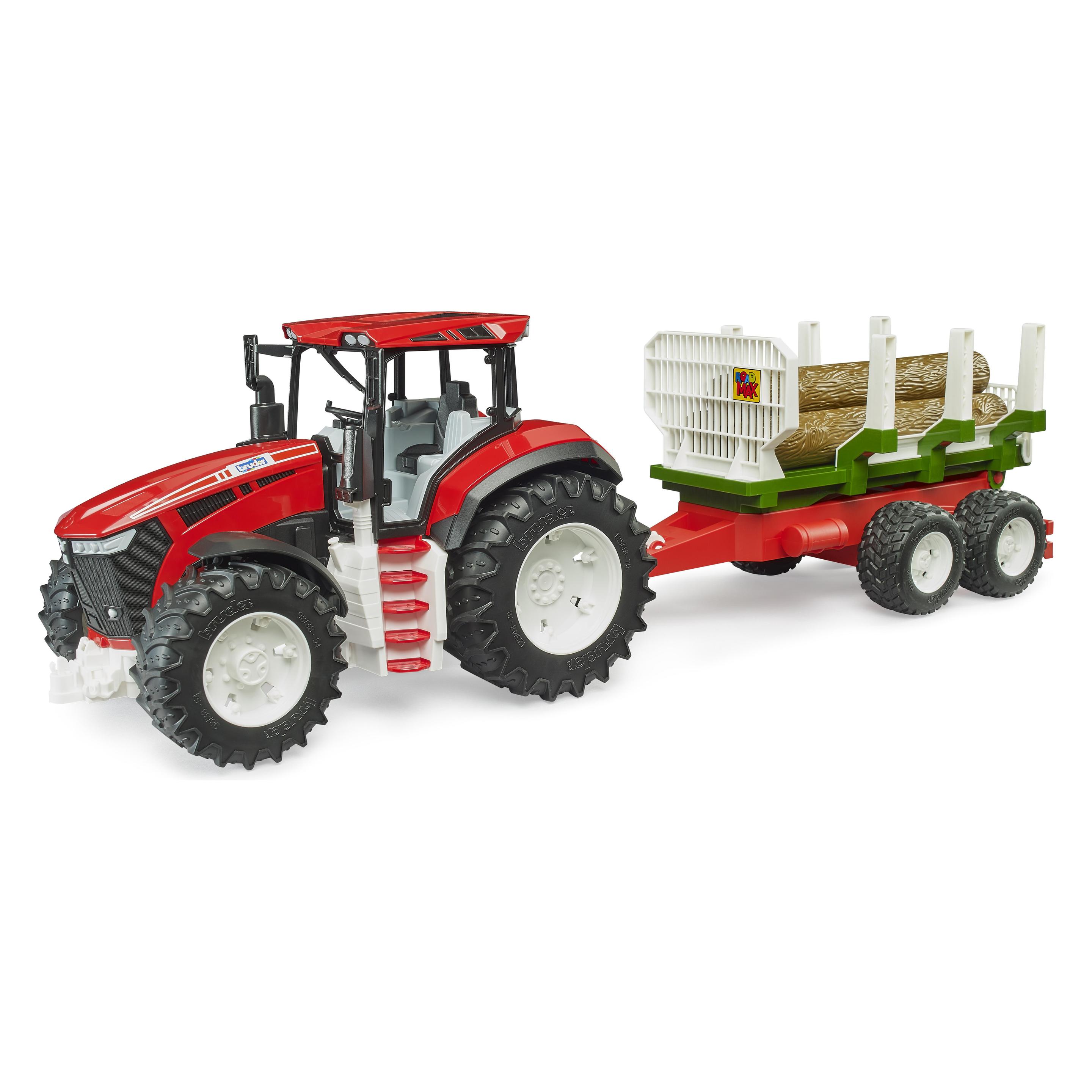 Bruder Roadmax Traktor mit Rückeanhänger (3453)