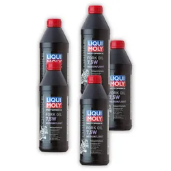 5x Motorbike Fork Oil 7,5W medium/light LIQUI MOLY 2719 Motorrad Gabelöl Öl 1 Liter