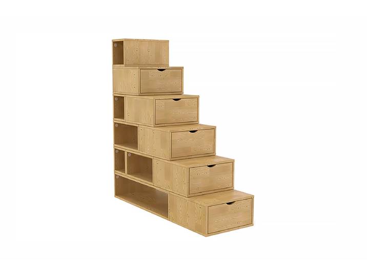 Escalier cube de rangement hauteur 150cm 150x150x50 cm Miel