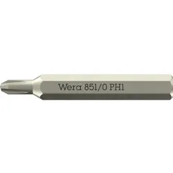 Wera 851/0 Micro Bits für Kreuzschlitzschrauben Phillips-Recess, PH 1 x 30 mm - 05058122001