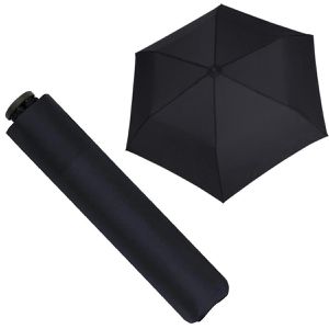 Doppler Regenschirm Zero,99, simply black, sturmfest, manuell, Ø 91 cm, 21cm, Taschenschirm