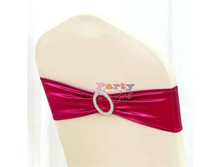 HIPdudRTG Satinbänder mit Schleifen für Stühle, 50 Stück türkisfarbene Stuhlschärpe, Spandex-Schärpe(Fuchsia,50pcs)