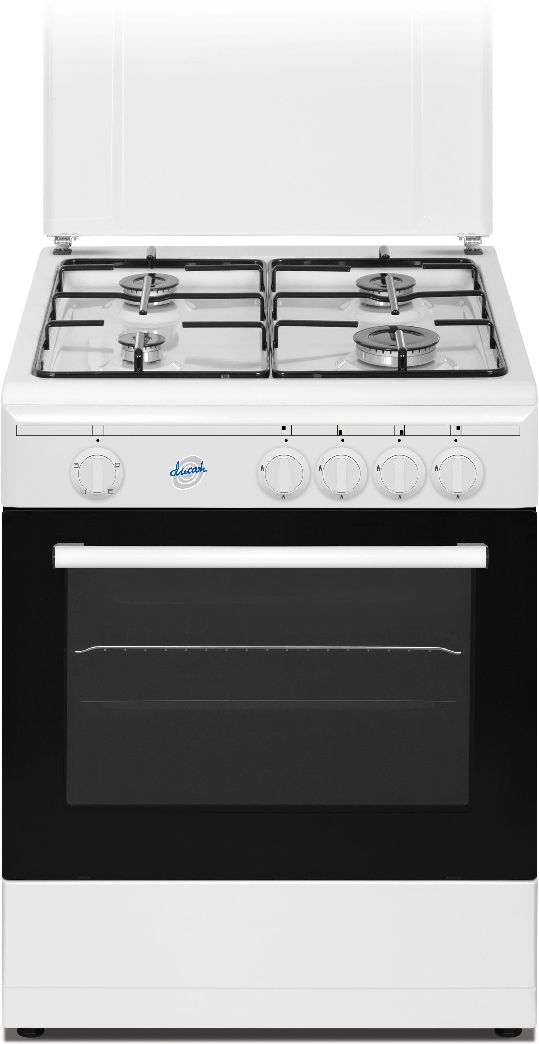 ducati Sd664wge Cucina A Gas 4 Fuochi Forno A Gas Con Grill Larghezza X Profondità 60x60 Cm Classe Energetica A Colore Bianco - Sd664wge