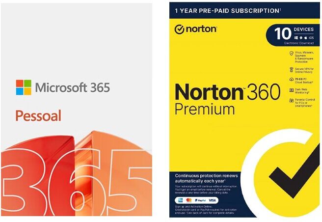 Microsoft 365 PESSOAL+NORTON 360PREM CHAVE DIGITAL