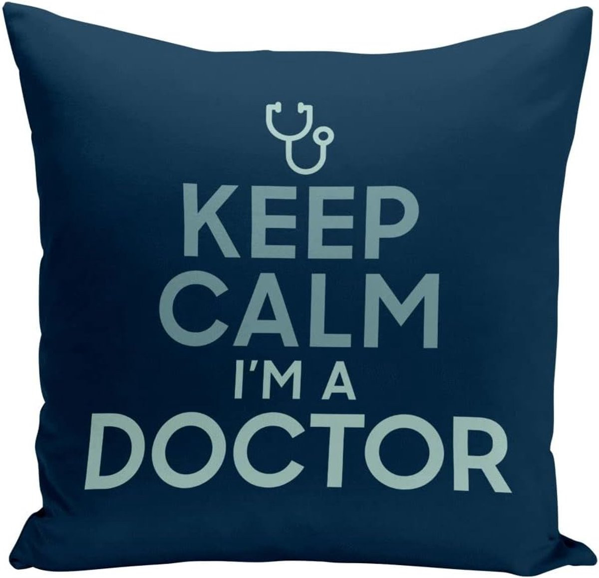 Kussensloop met tekst Keep Calm I'm a Doctor, 40 x 40 cm