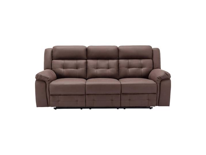 Vente-Unique Relaxsofa - 3 Personen - stoff - braun Ortiano, Braun, 223x102x97 cm, Wohnzimmer, Sofas & Couches, Sofas