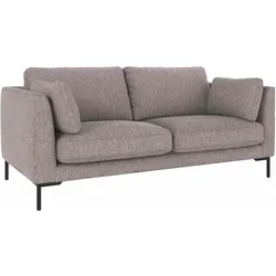 Sofa Corwin 2,5-Sitzer mit Bezug aus Stoff Alice, klassischer Stil, grau, Metallfüße