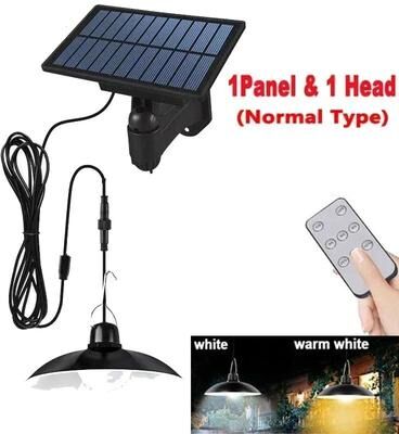 Uplift Essentials Solar Pendant Light With Remote Control Outdoor LED Chandelier warm White 1head(normal Type)