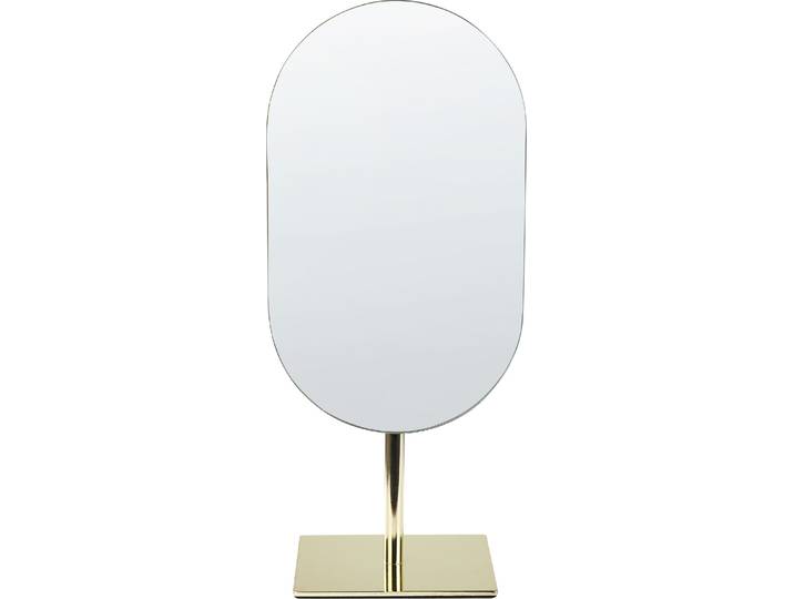 BELIANI Schminkspiegel Gold Metall 16 x 37 cm Schminktisch Spiegel Dekorativ
