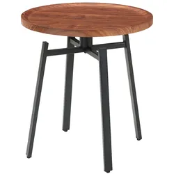 Helloshop26 - Beistelltisch 54 x 50 cm Stahl MDF braun