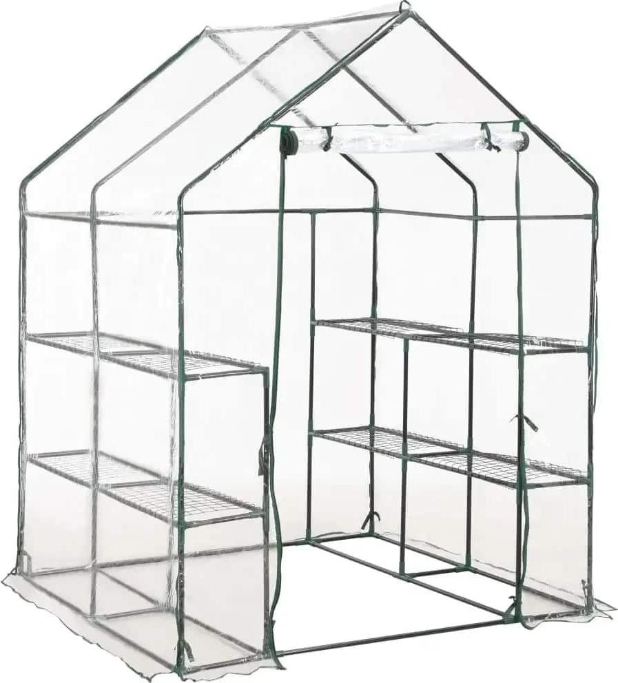 vidaXL Kas met 8 planken, B/D/H: 143 x 143 x 195 cm
