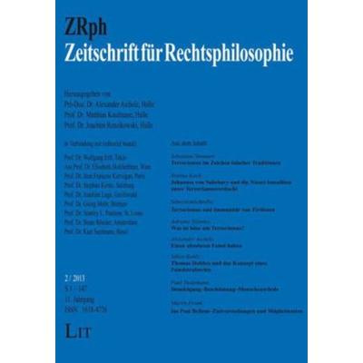 Zeitschrift für Rechtsphilosophie. 2/2013, Taschenbuch von , Lit Verlag, 978-3-643-99836-1