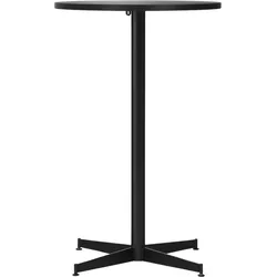 Nook Star Base Bartisch, niedrig, 60 cm, schwarzes Linoleum, schwarzes Gestell