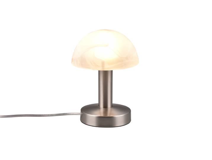 Trio Fynn II Tischleuchte Metall/Glas matt weiß gewischt