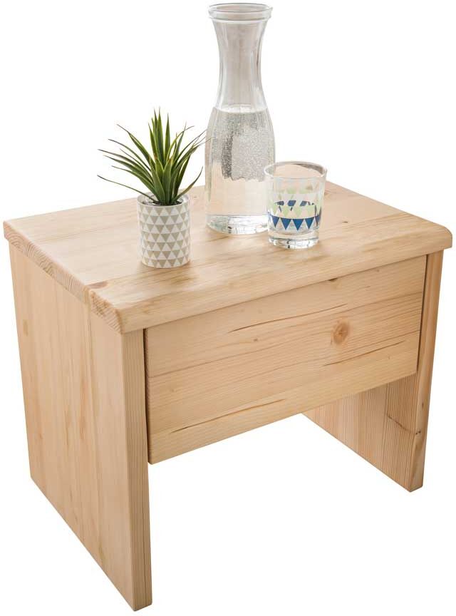 Pharao24.de Holz Nachtkonsole Fichte mit Schublade massiv