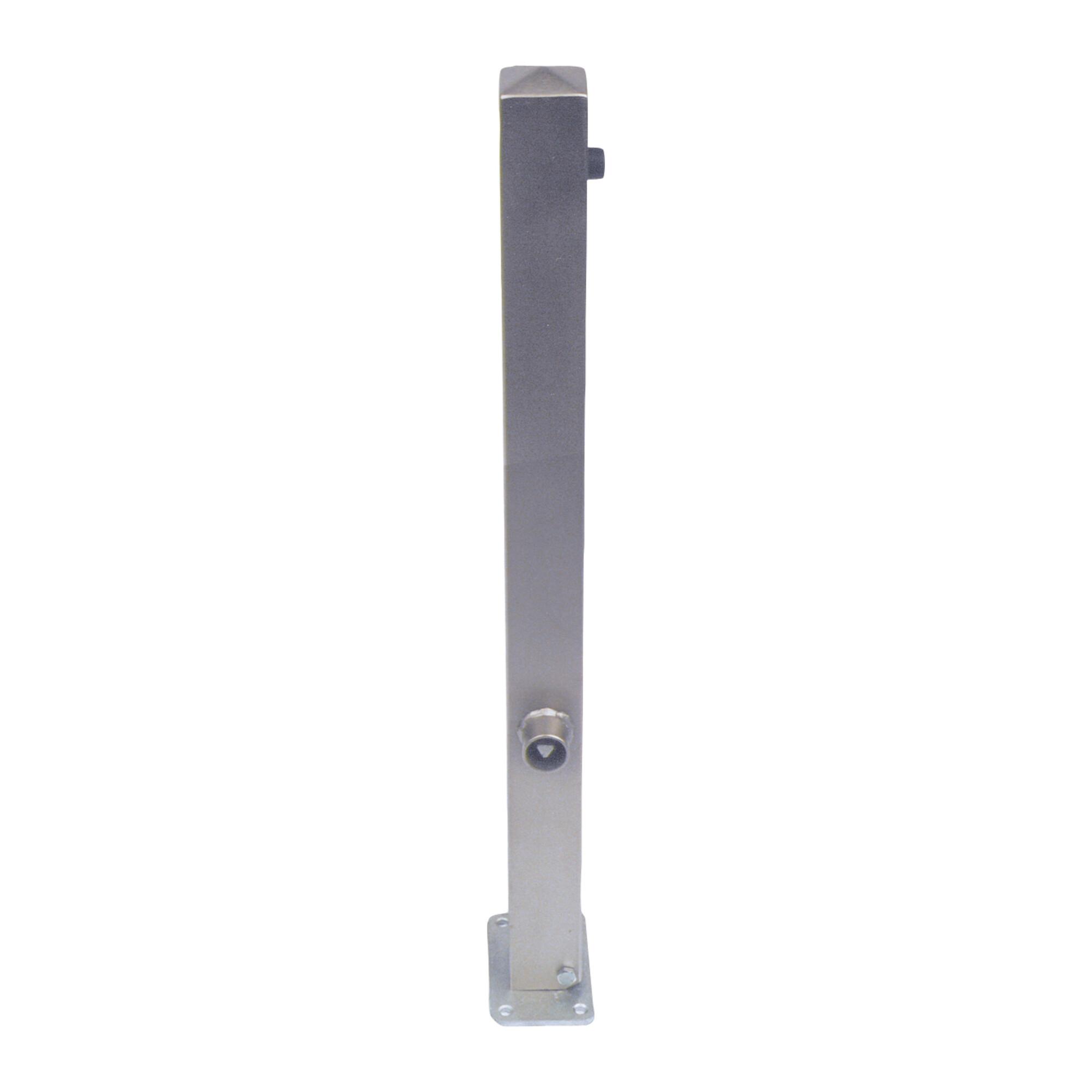 Schake Sperrpfosten aus Edelstahl Typ 4070UZ, umlegbar-, 70x70mm + Zylinderschloss zum Aufdübeln)