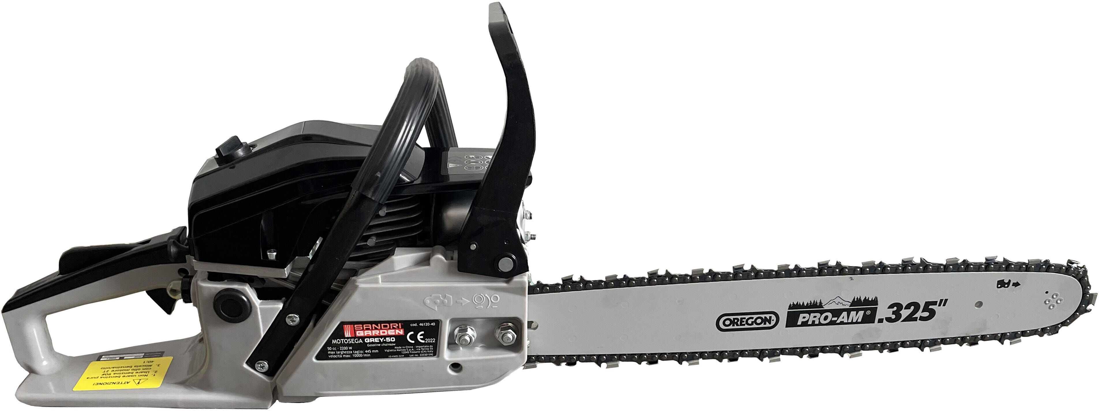 Sandrigarden MOTOSEGA 50 cc  SG GREY-50 2 TEMPI BARRA OREGON 45 cm CATENA OREGON 3/8 72 MAGLIE