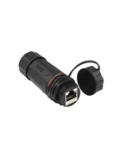 Good Connections Patchkabelkupplung Outdoor IP68 Cat. 6A RJ45 vollgeschirmt Netzwerk CAT 6a Schwarz (ODC-06)