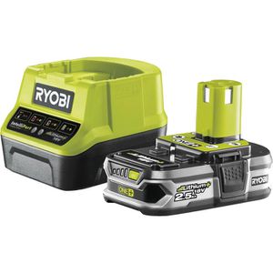 Ryobi Werkzeugakku RC18120-125 ONE+, Starter-Set, 18 V / 2,5 Ah, Akku und Schnellladegerät
