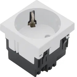 Hager ESR1339010 Steckdose 1-fach 33°-Ausrichtung 16A/250V Rastec 45 reinweiß