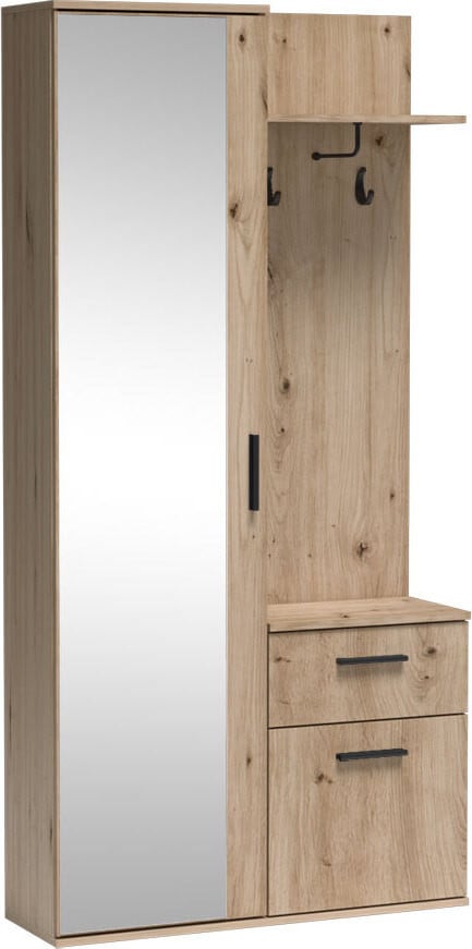 Minio Garderobe Alex 97 cm - Ambachtelijk eikenhout