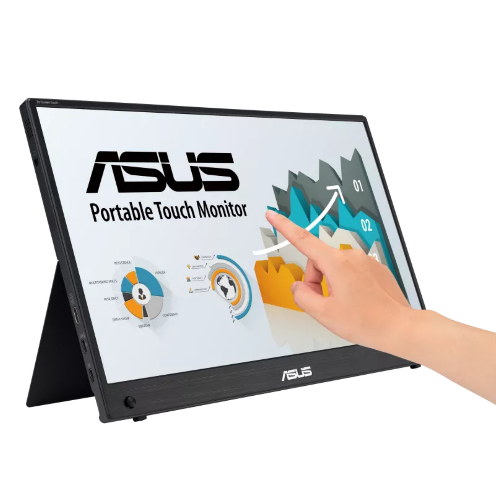 ASUS ZenScreen MB16AMTR, 39,6 cm (15.6"), 1920 x 1080 Pixel, Full HD, LCD, 5 ms, Schwarz