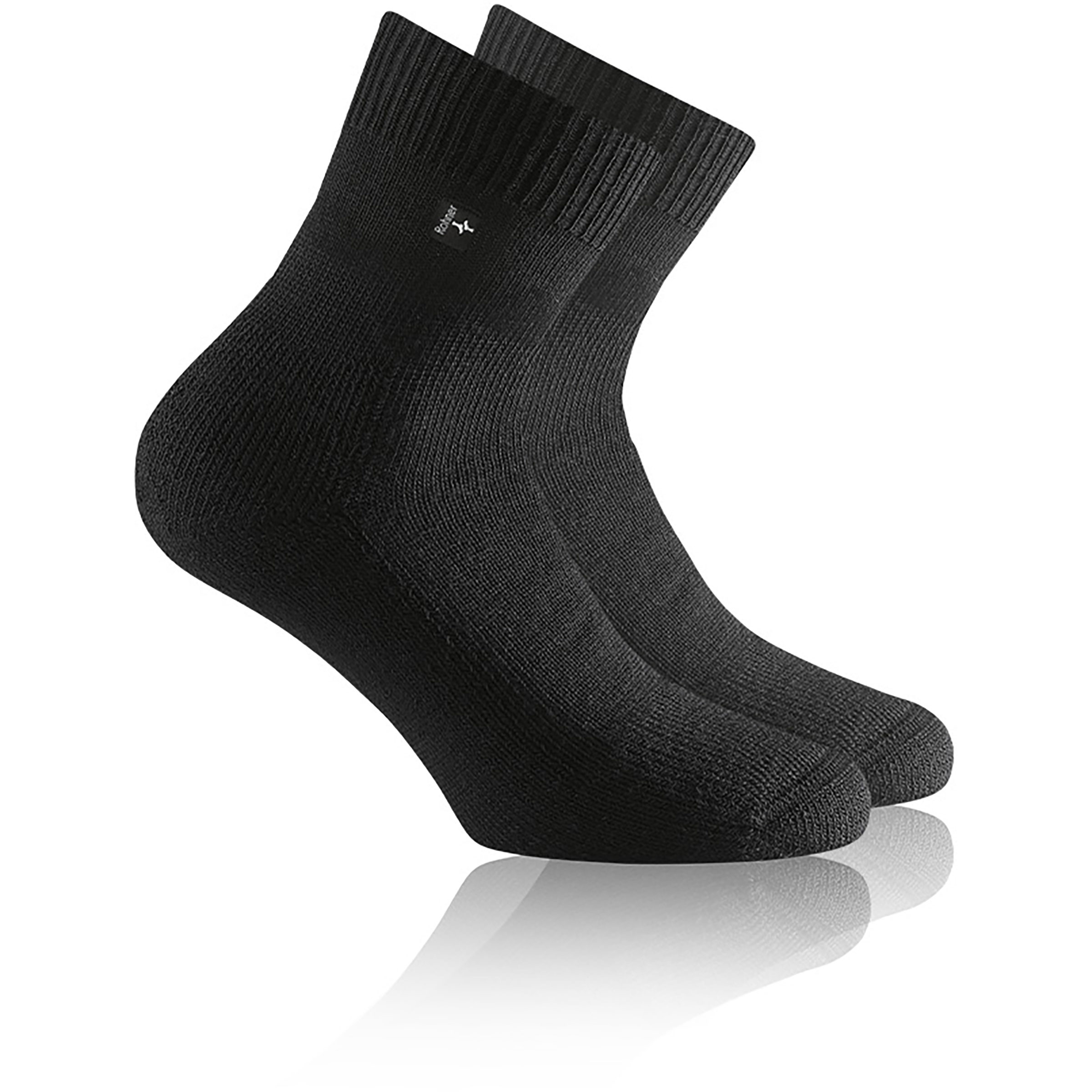 Rohner Working Light Quarter Wandersocken schwarz Größe 44 Trekking Widerstandsfähig Merinowolle