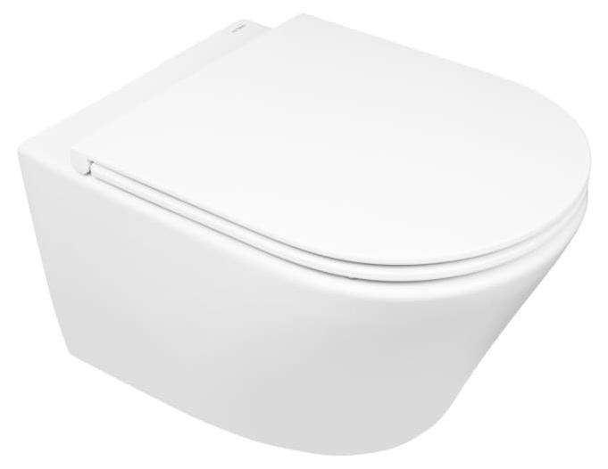 OLTENS Jog Tiefspül-Wand-WC PureRim 36 x 52 cm, Set mit Slim WC-Sitz