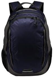 Port Authority BG208 Ridge Backpack in Deep Navy Blue/Dark Charcoal size OSFA   Polyester